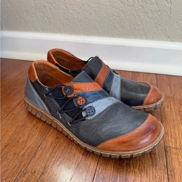 Spring Step Women's NEETA Navi Multi Slip On Shoes Size EU 40/US 9 - Picture 2 of 13